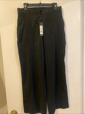 New With Tags Designer Black Wide-Leg Dress Pants | Retail $198